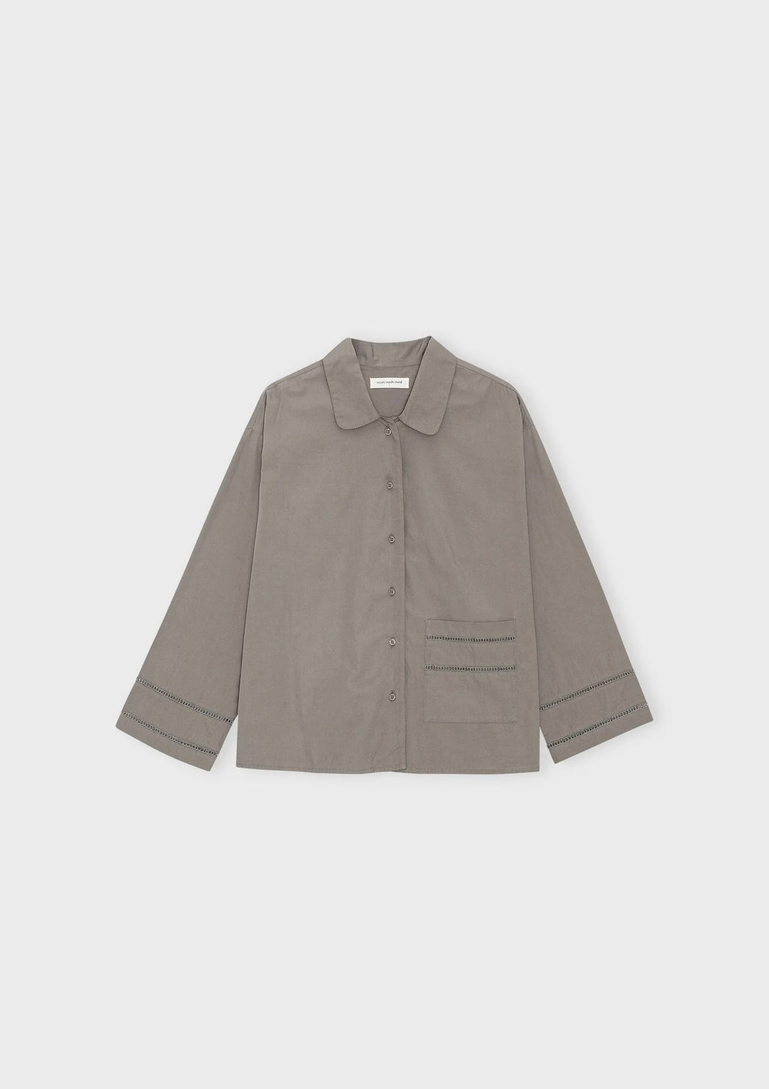 River poplin skjorte sea gray