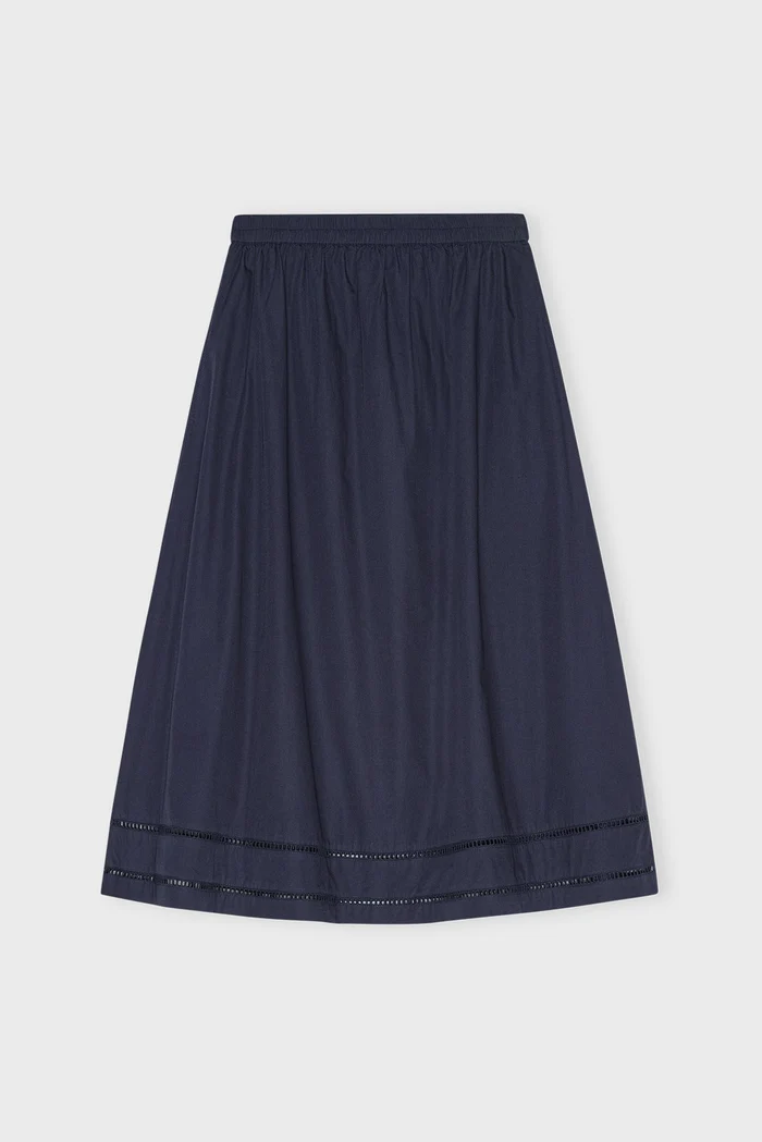 Brill skjørt poplin dark navy