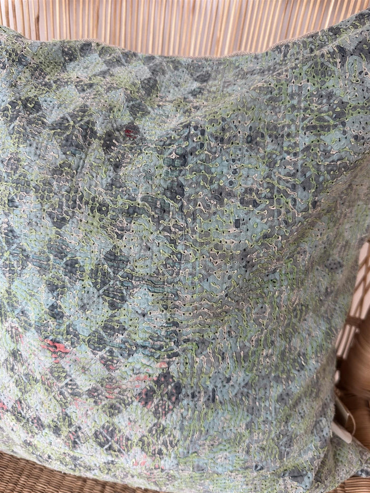 Putetrekk vintage kantha 50x50 cm Nr 108