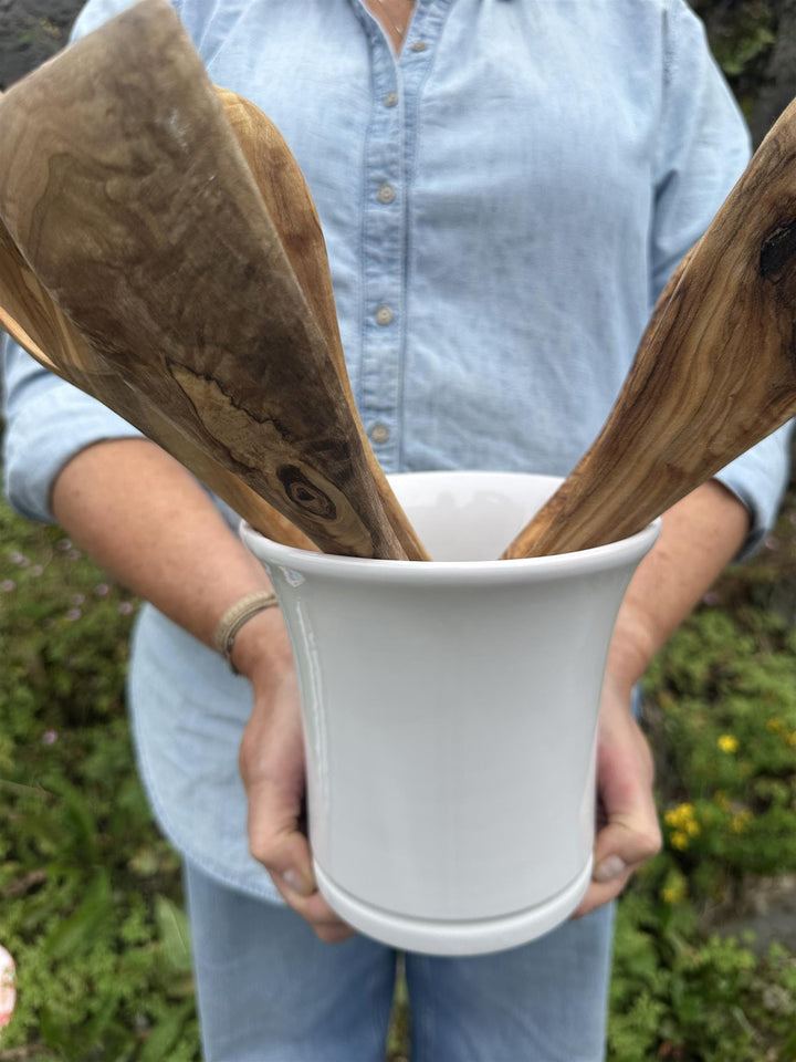 Veluto krukke til kjøkkenredskap hvit