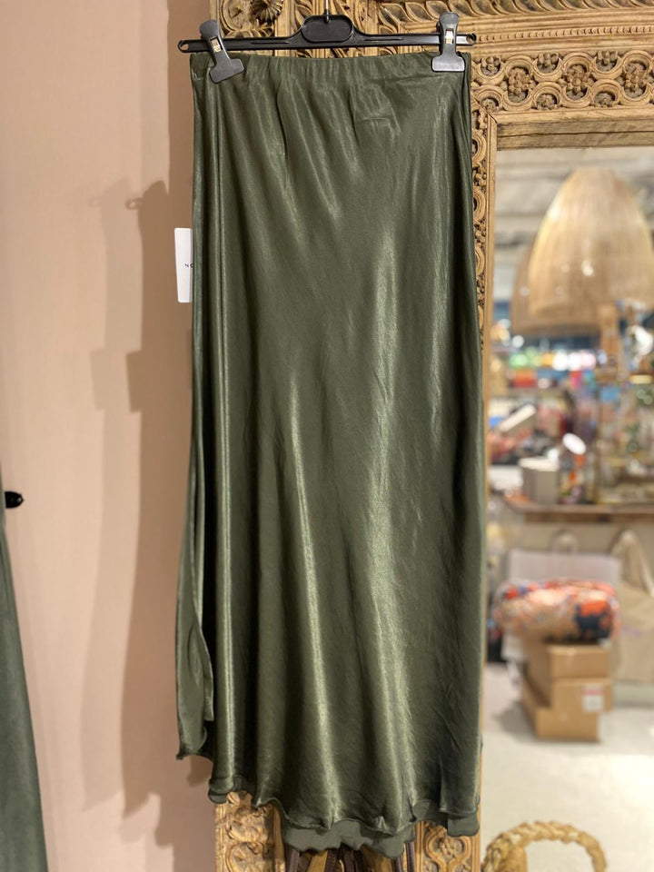 Skjørt Jupe sateng kaki