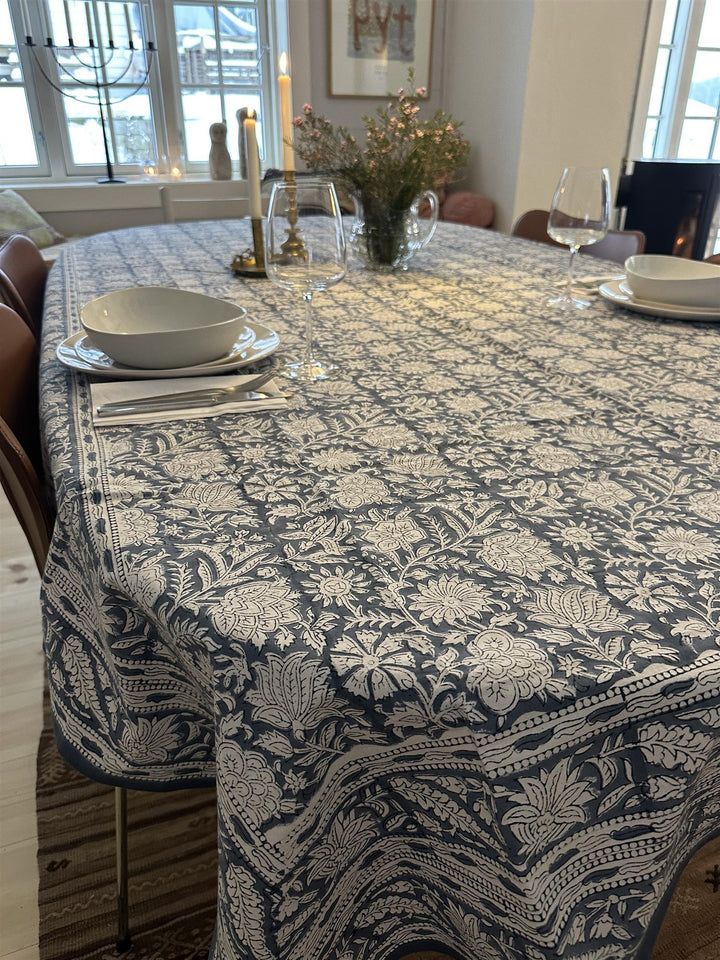 Duk Blue 150 x 250 cm blokktrykket