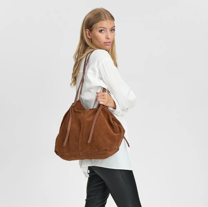 Semsket shopper cognac
