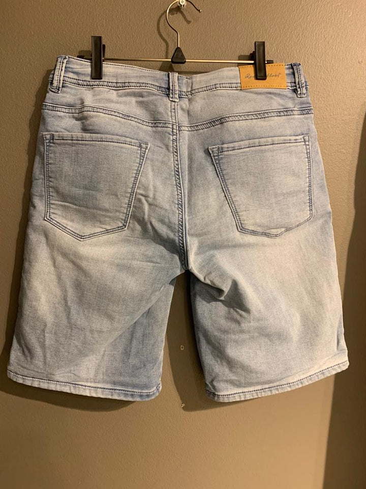 Relax shorts jog bleket jeansblå