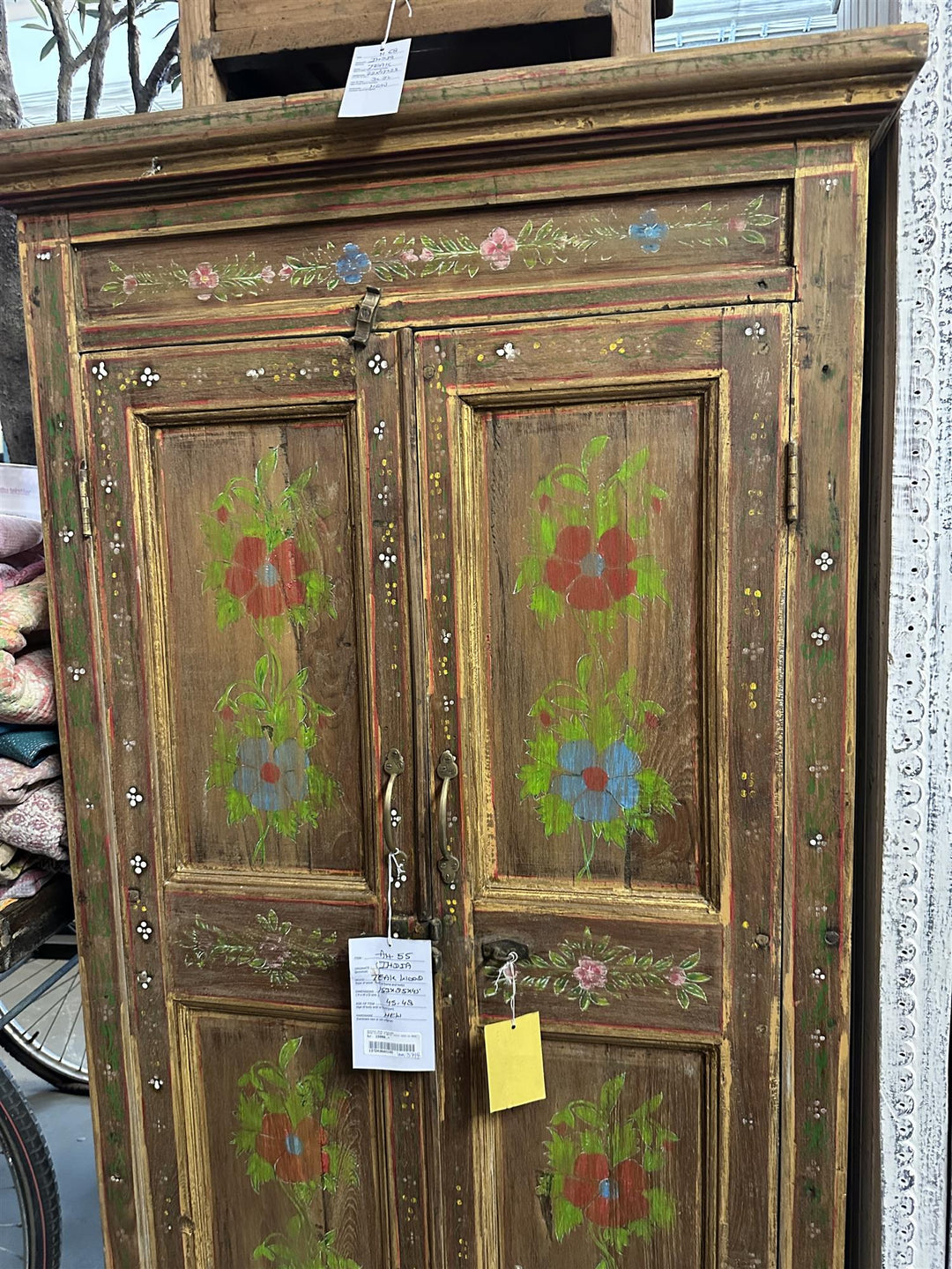 Skap vintage 2 dører natur H153 cm