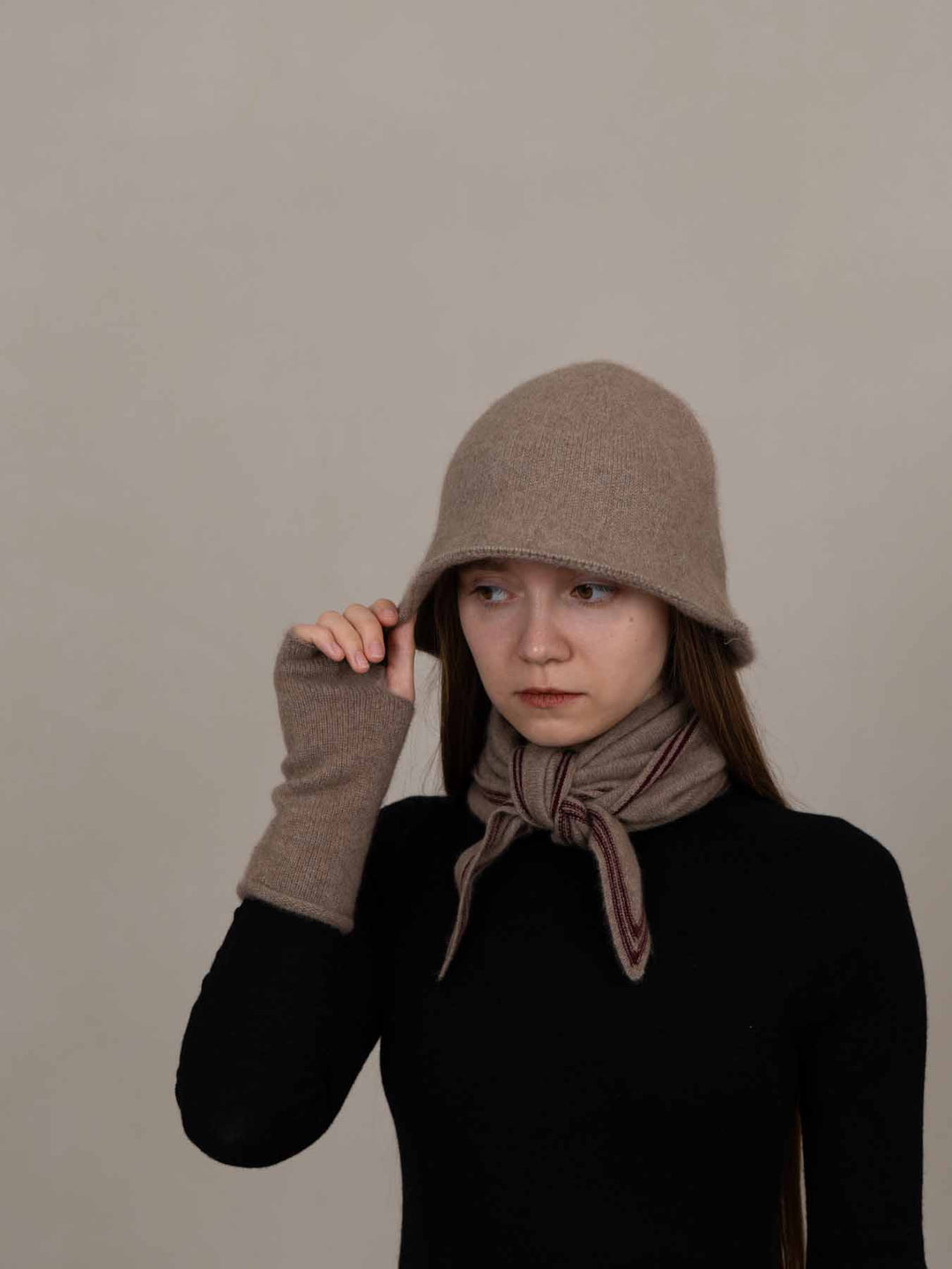 Skjerf 100% cashmere mocha