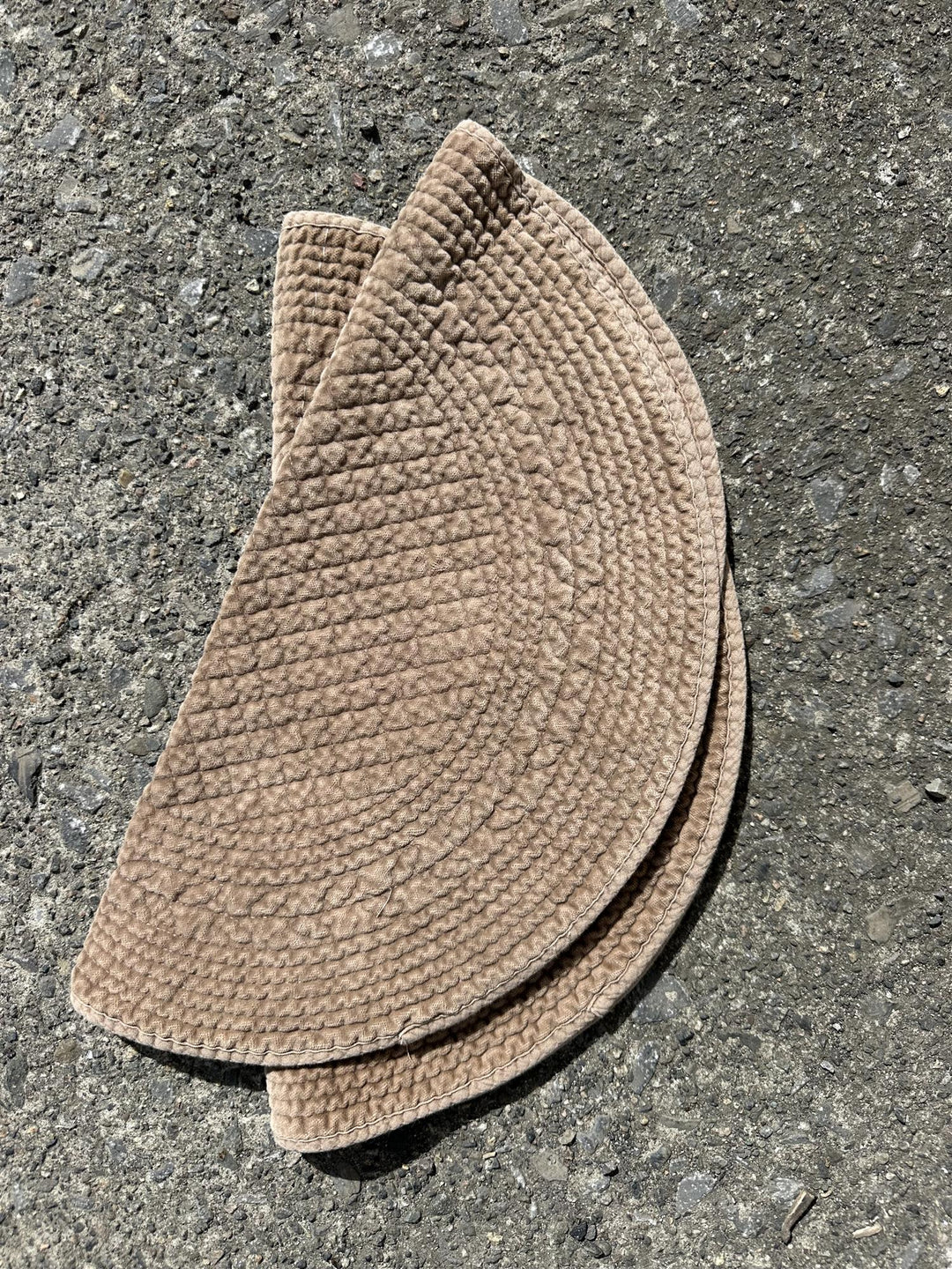 Spisebrikke velur rund Ø: 40 cm latte