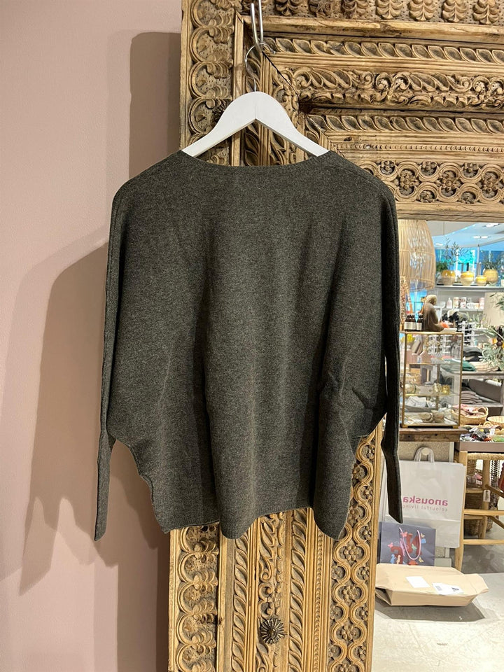 Faustine cashmere genser ash