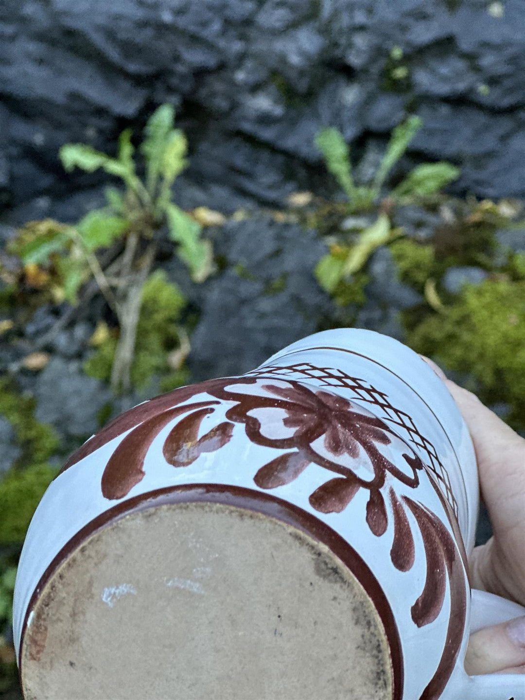 Vintage mugge H: 14 cm