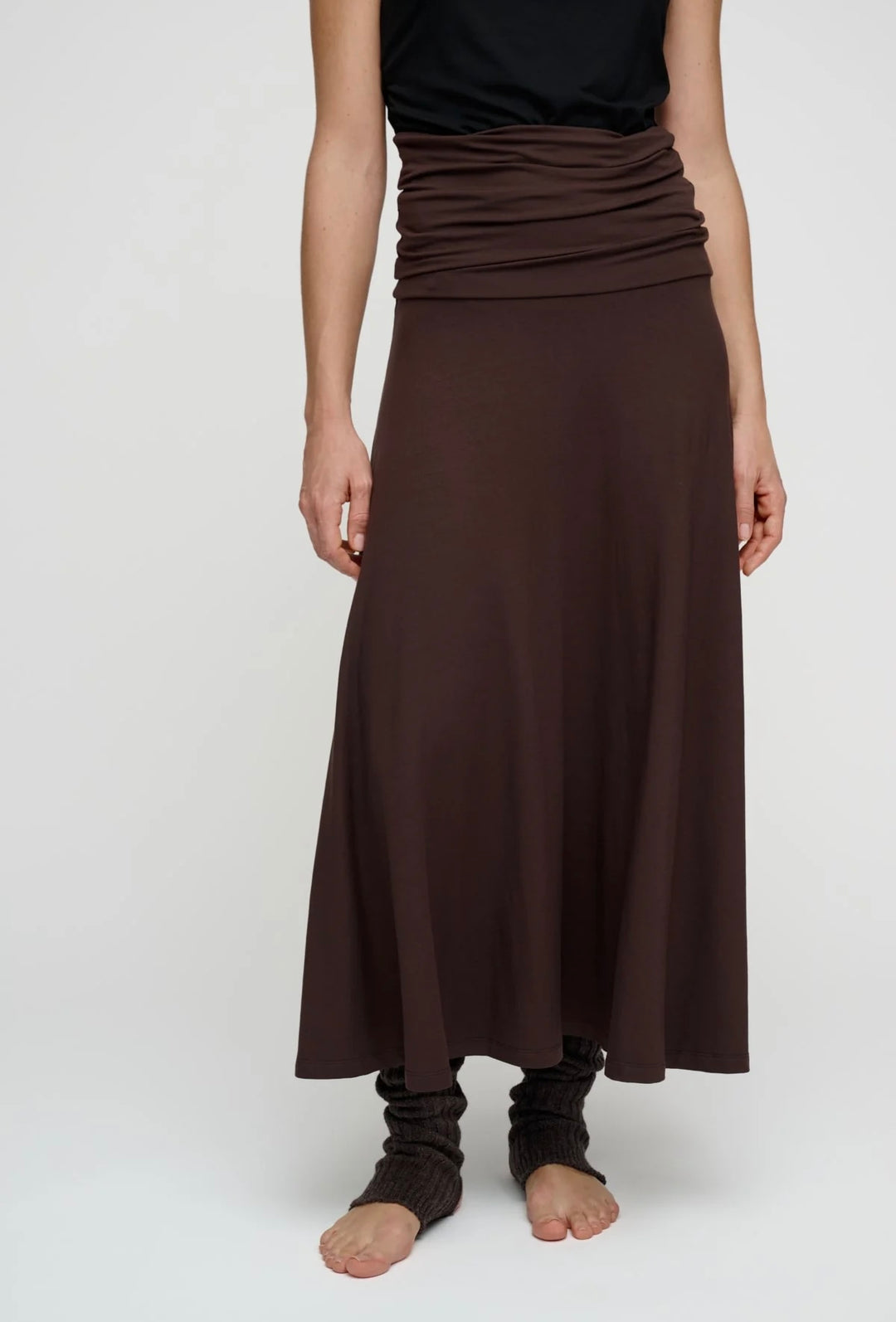 Gracious skjørt lyocell dark brown