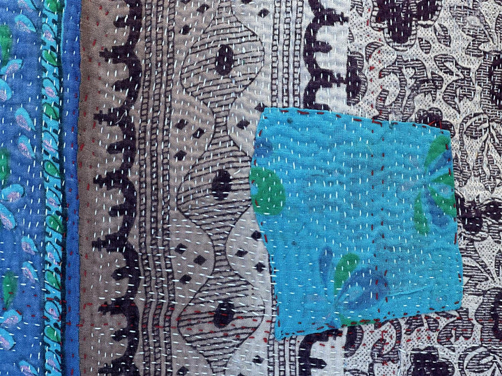 Putetrekk vintage kantha 50x50 cm Nr 23
