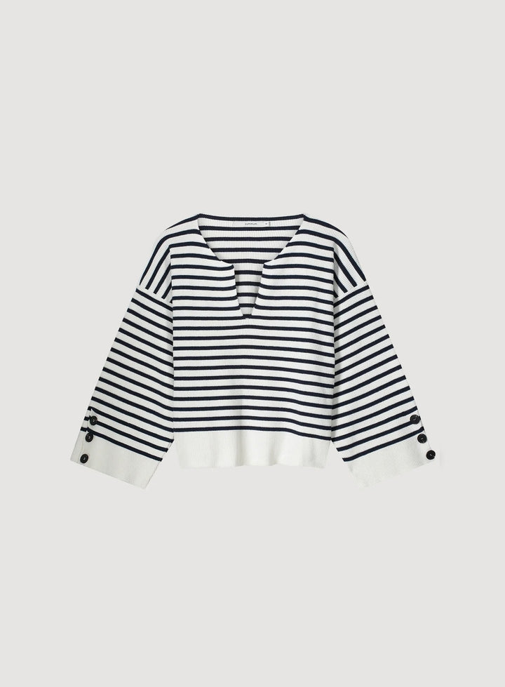 Oversized sailor sweater  ivory