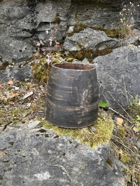 Trepotte mørk brun H20 cm