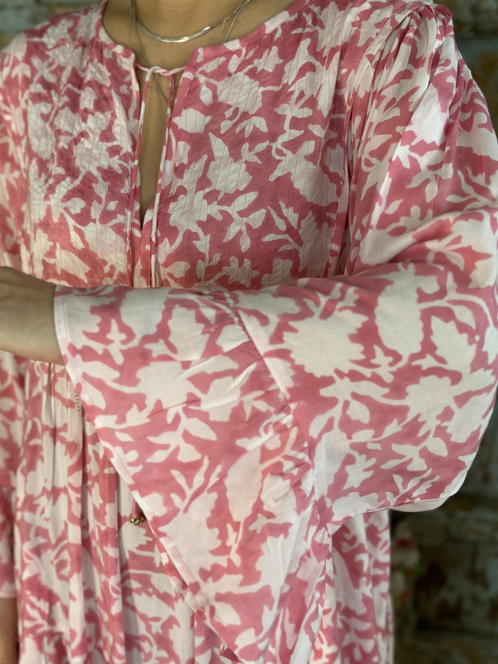 Catalina smekkekjole pink & hvit