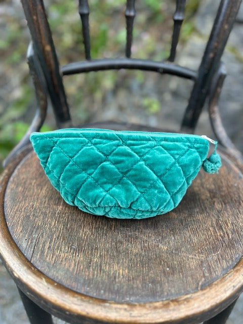 Sminkepung velur 15xH10 cm Bright green