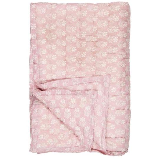 Cathy quilt mønster rosa/hvit