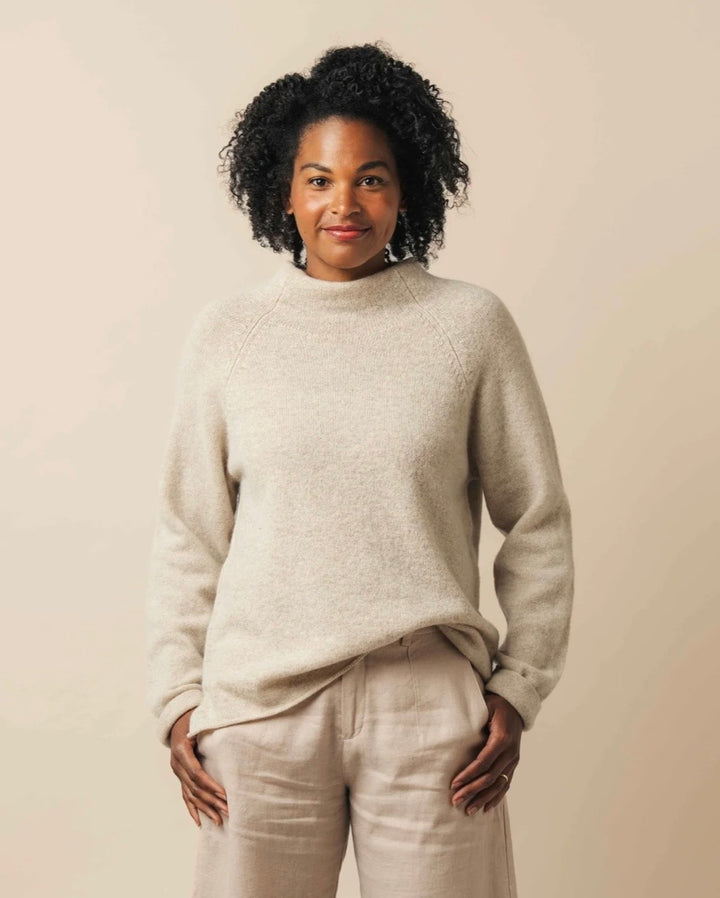 Corry raglangenser lys beige