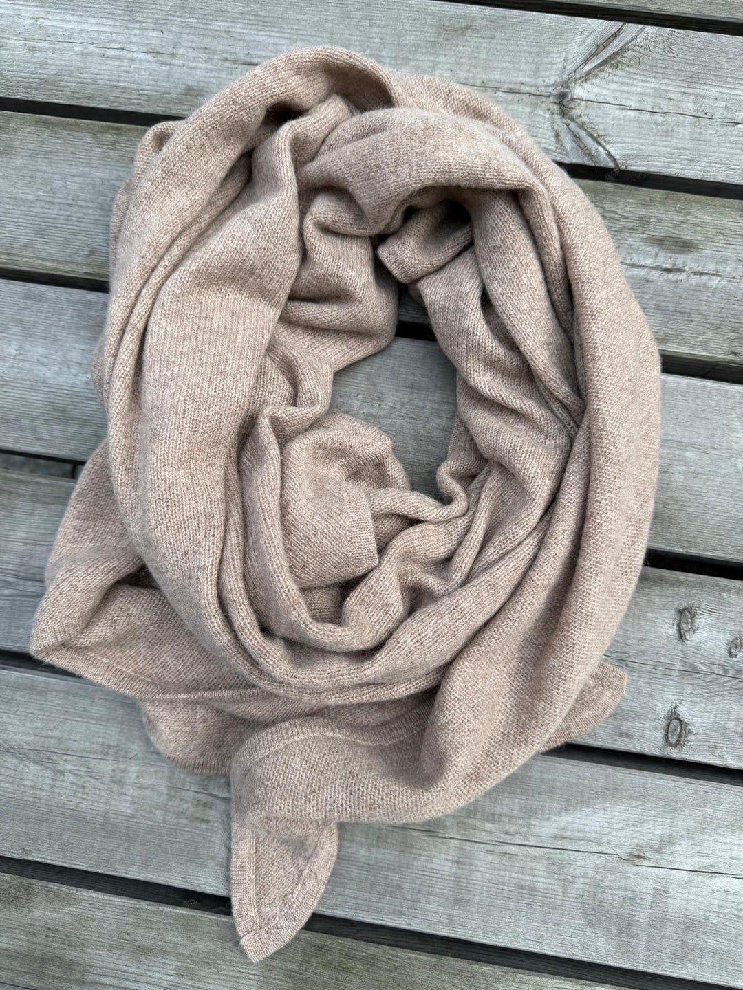 Skjerf cashmere beige