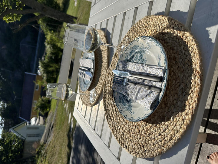 Spisebrikke rund jute