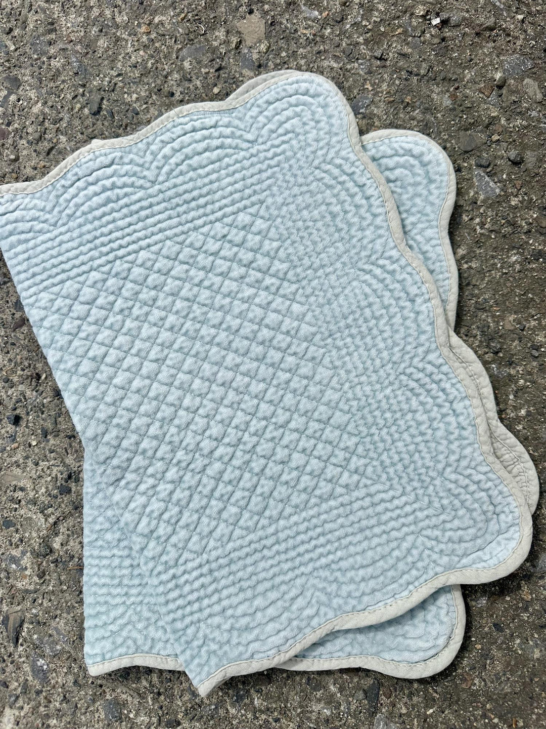 Spisebrikke avlang velur 35x50 cm Duckegg