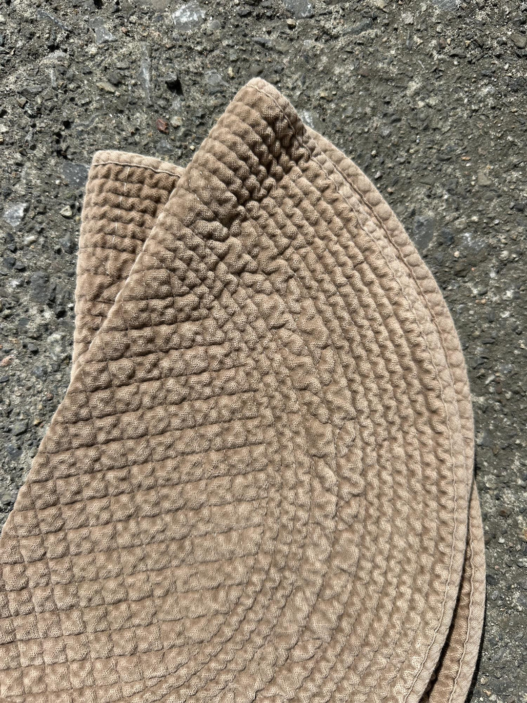 Spisebrikke velur rund Ø: 40 cm latte