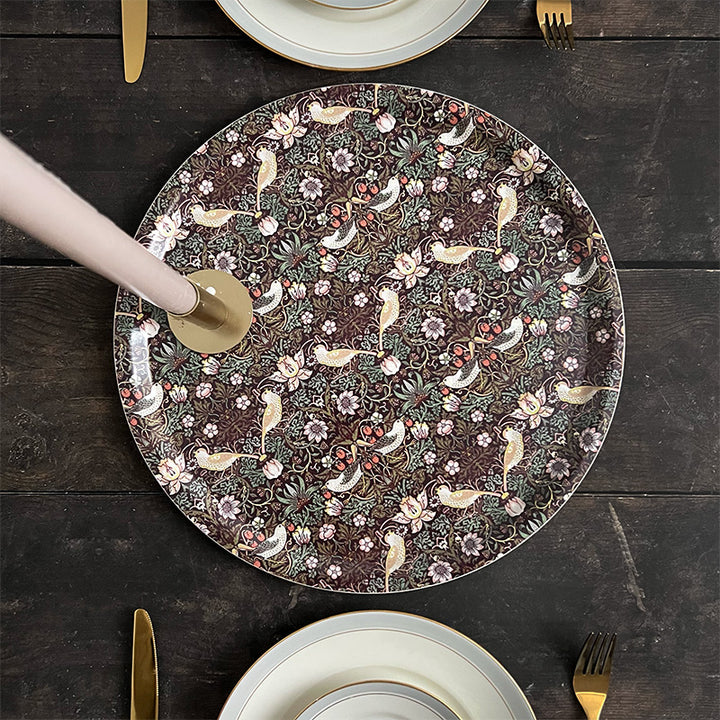 Morris strawberry thief brett Ø 38 cm