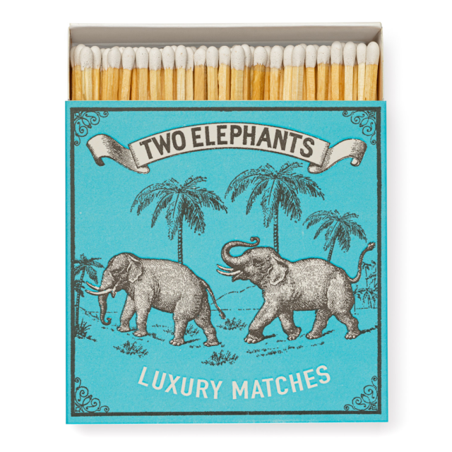 Fyrstikkeske Two elephants
