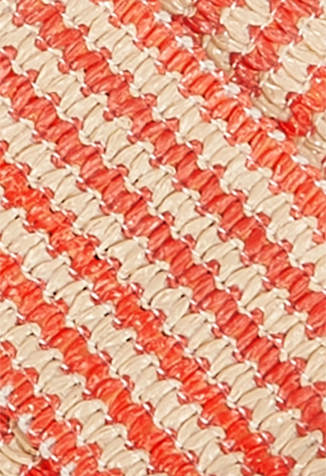 Stripet belte tweed orange 85 cm