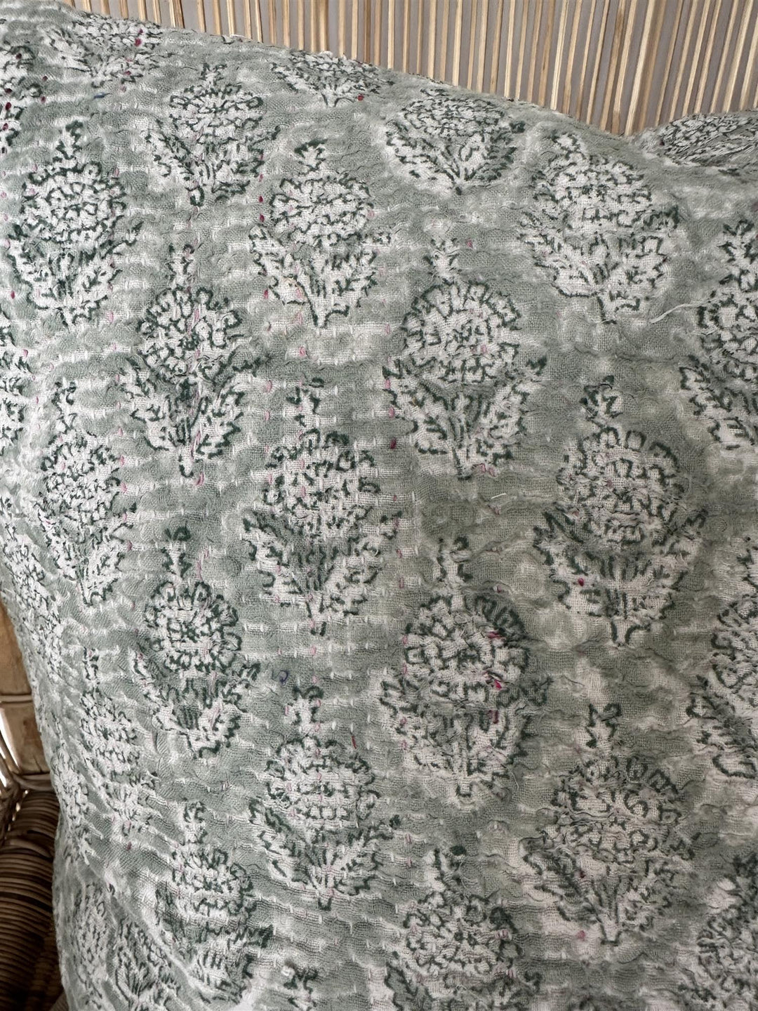 Putetrekk vintage kantha 50x50 cm Nr 110