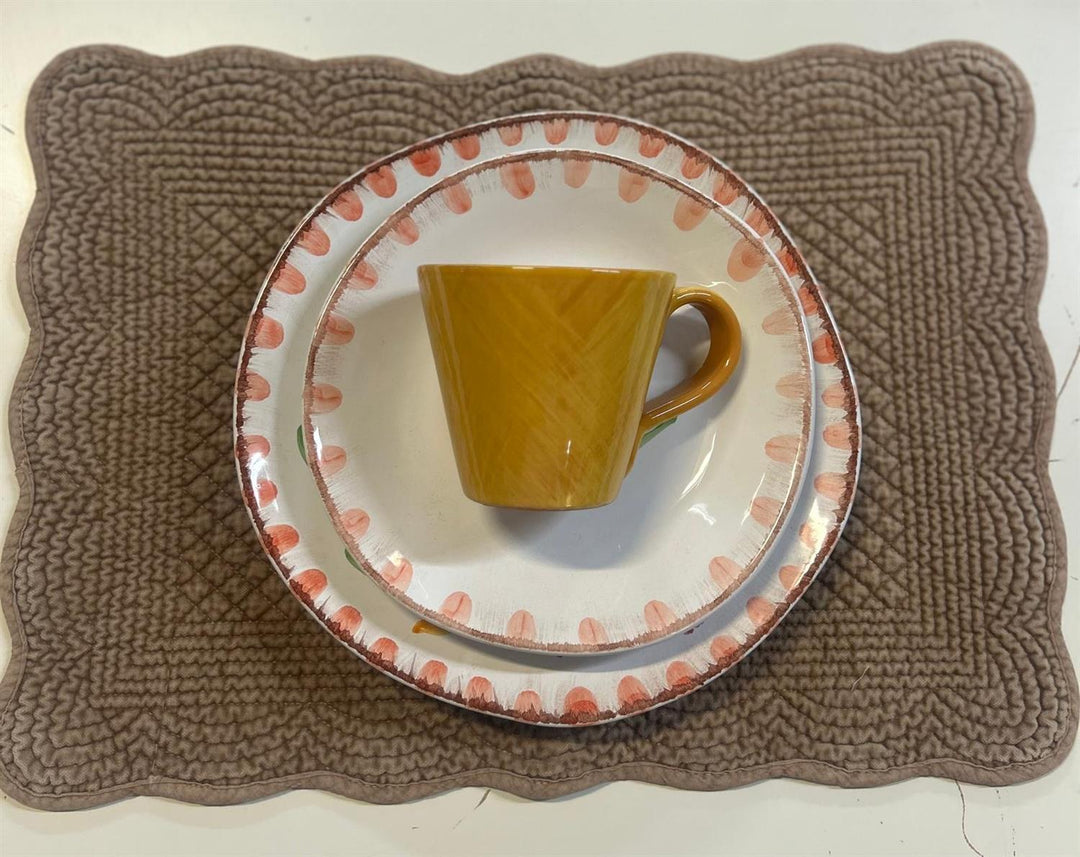 Spisebrikke velur 35x50 cm Latte