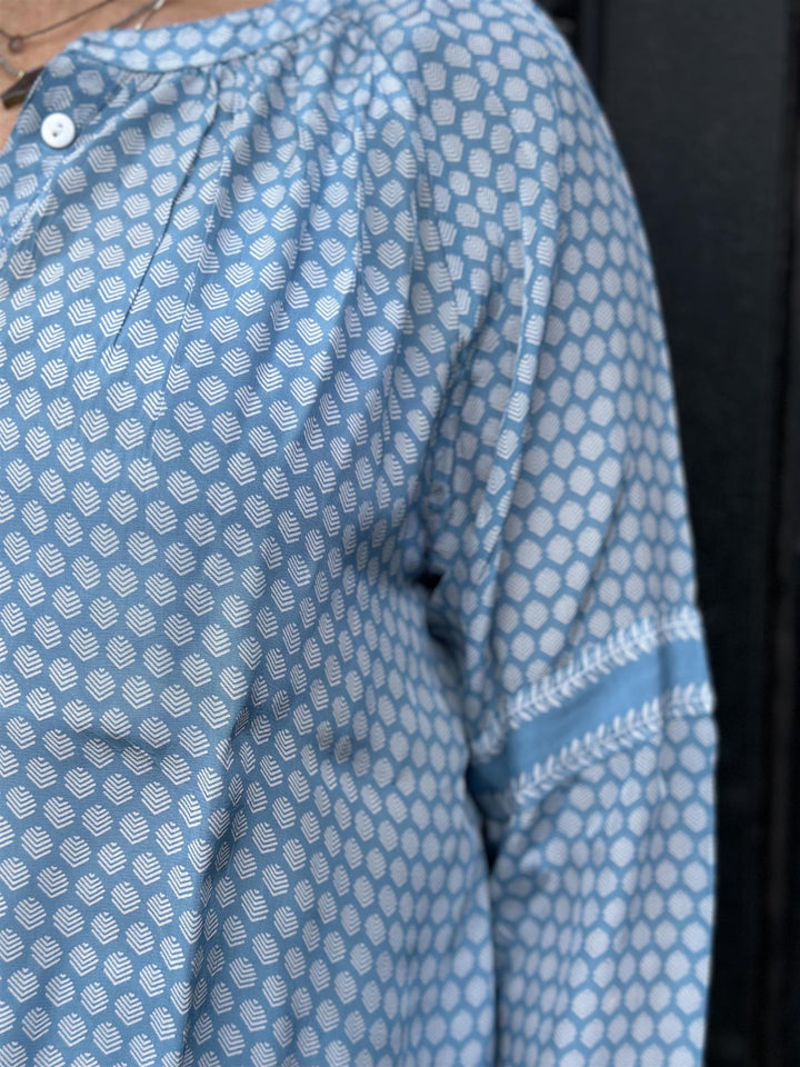 Gry bluse sea blue