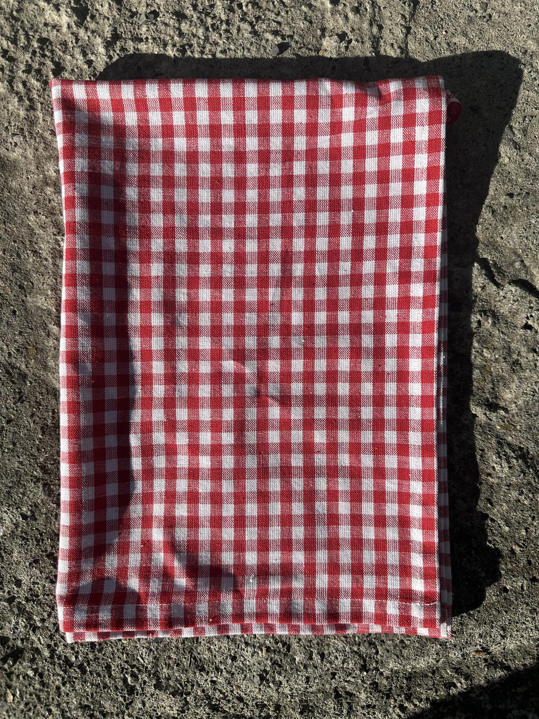 Kjøkkenhåndkle rutet rød/hvitt