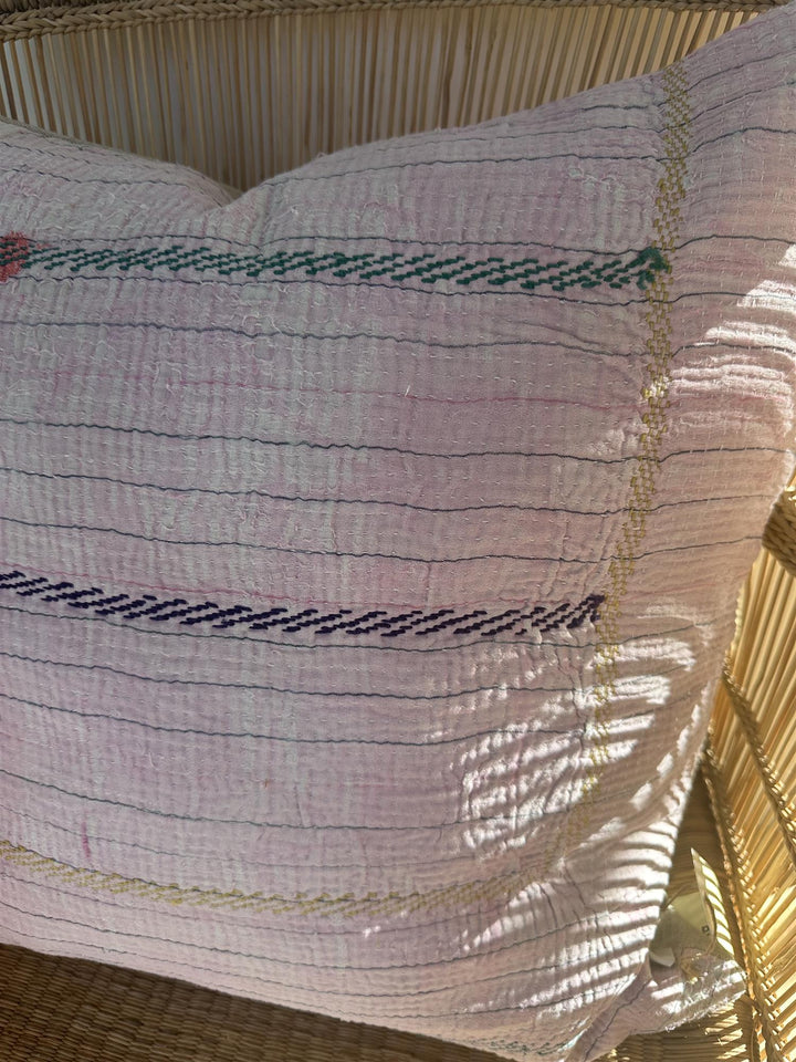 Putetrekk vintage kantha 50x50 cm Nr 101