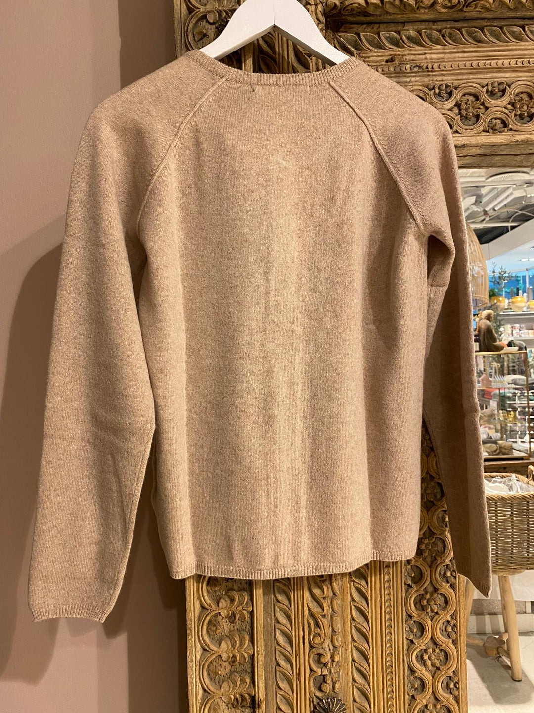 Cardigan cashmere cream melange
