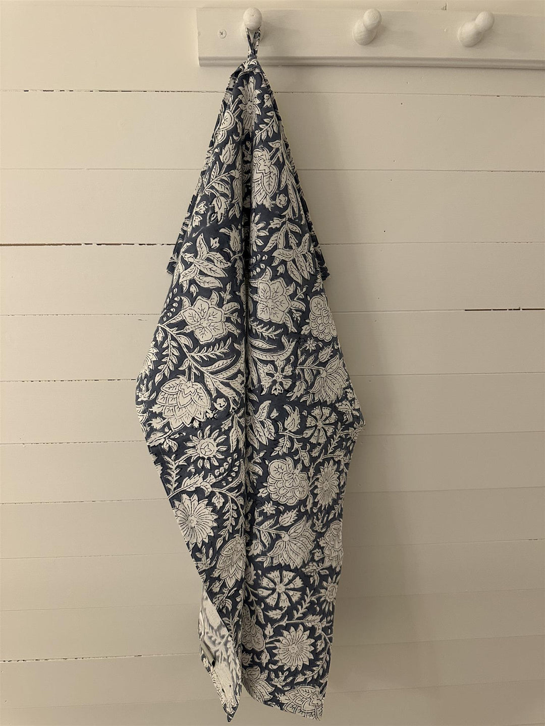 Kjøkkenhåndkle blue blokkprint