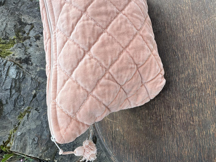 Toalettmappe velur peach bloom