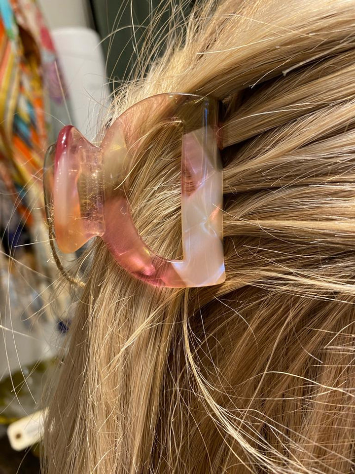 Eco pouch hårklype pink gold mix