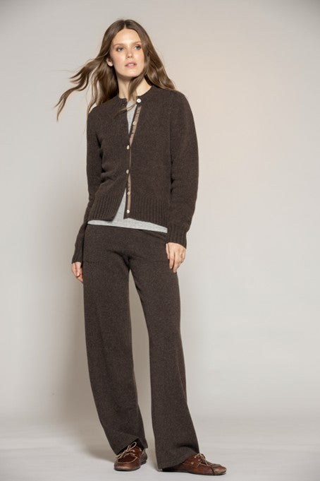 Cara cardigan chocolate melange