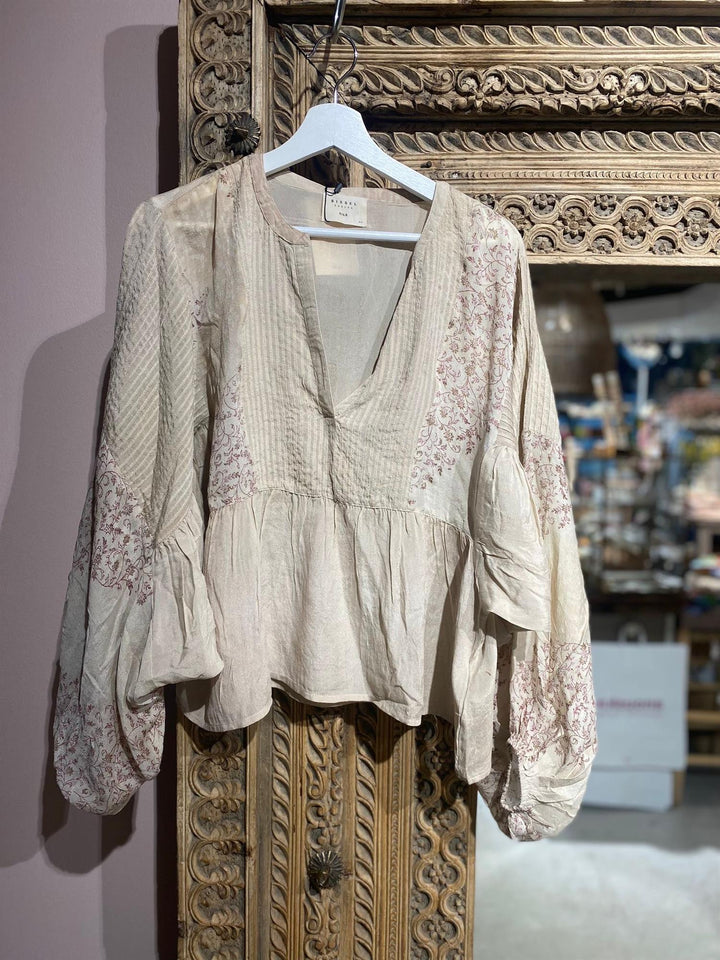 Bibi Balloon 100% silke bluse #419