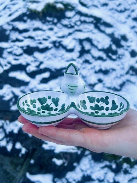 Olivenskål arabesco grønn