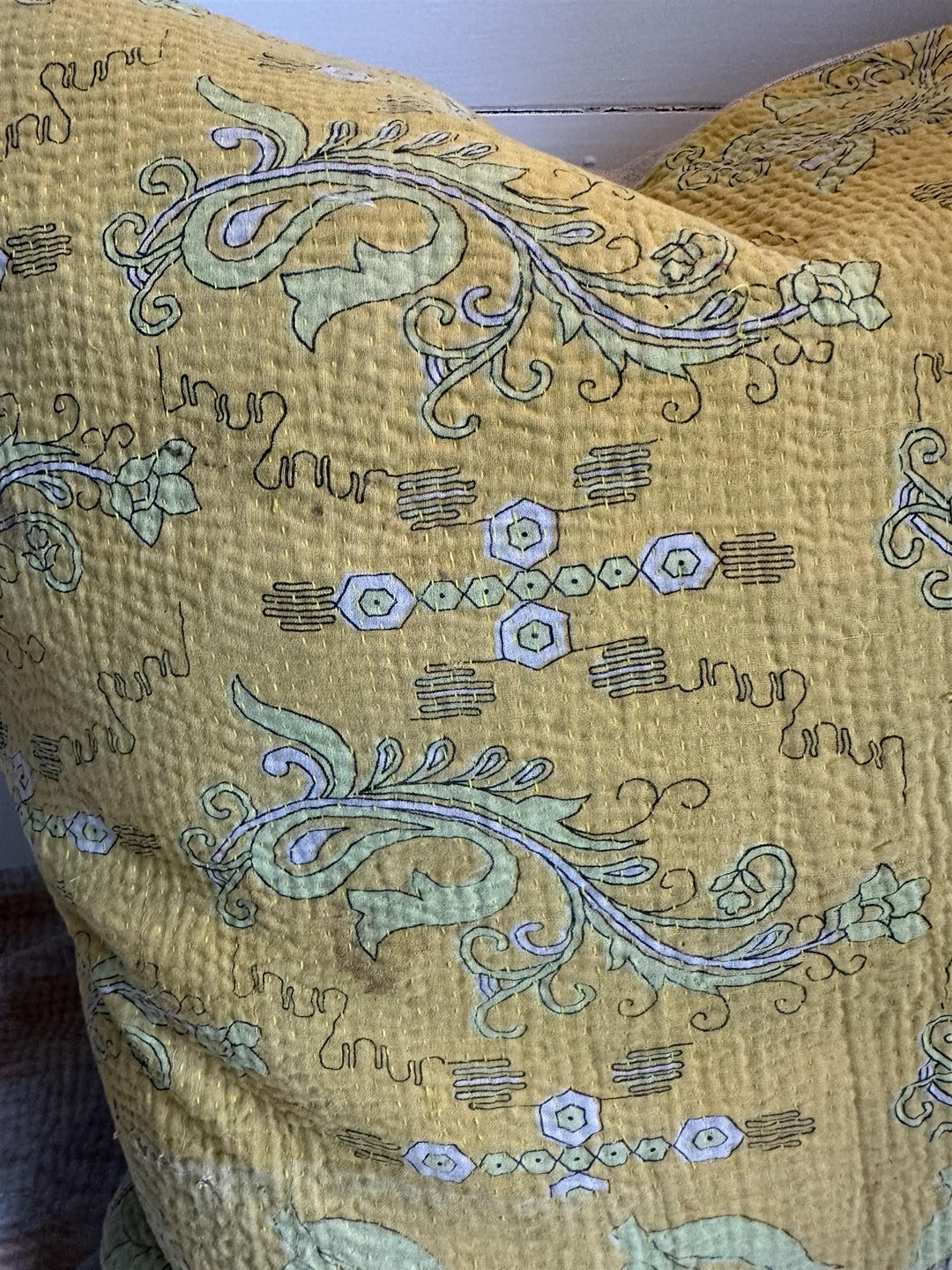 Putetrekk vintage kantha 50x50 cm Nr 112