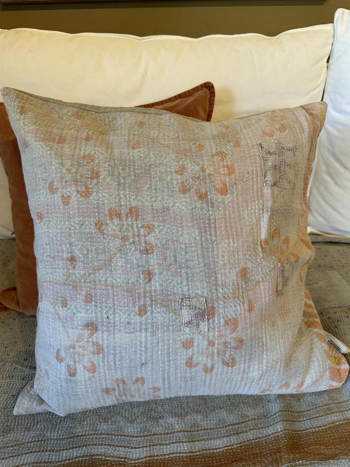 Putetrekk vintage kantha 50x50 cm Nr 124