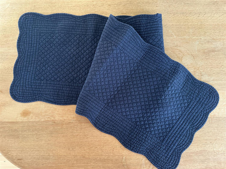 Løper bomull 35x120 cm navy