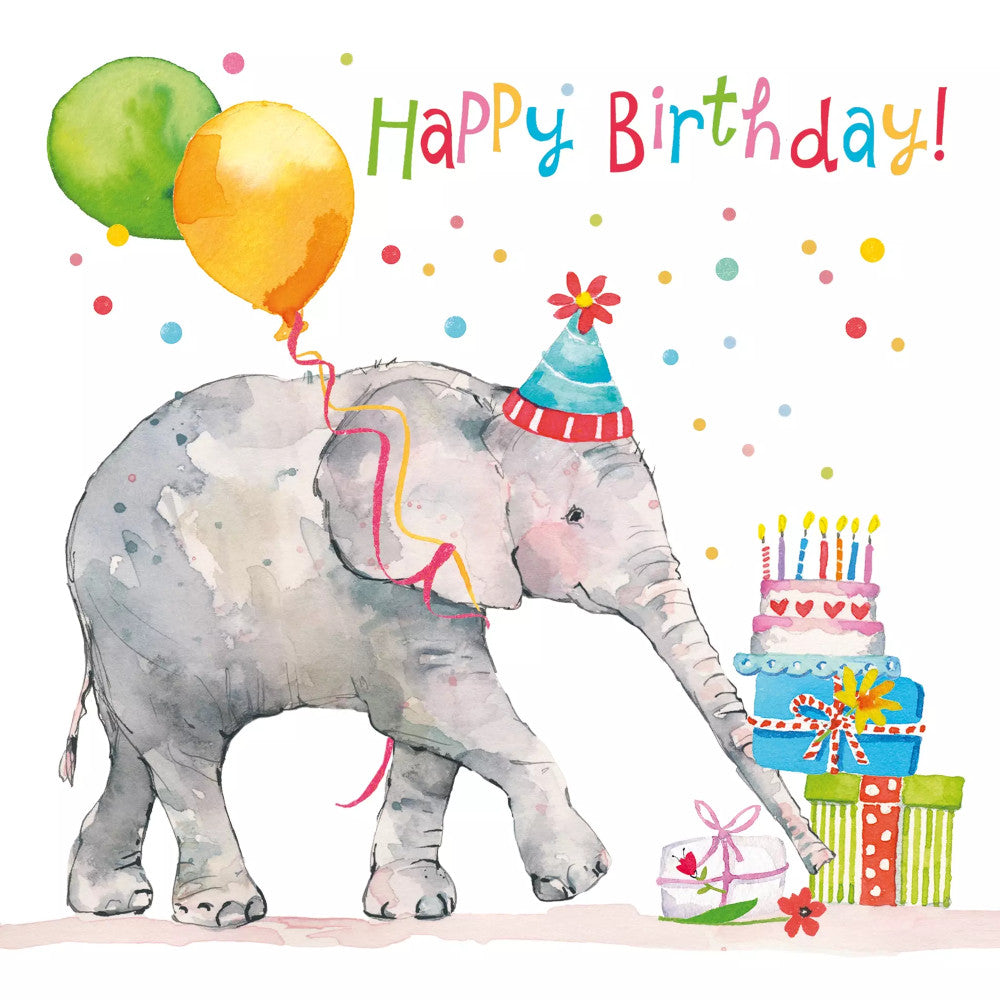 Papirserviett Birthday elephant