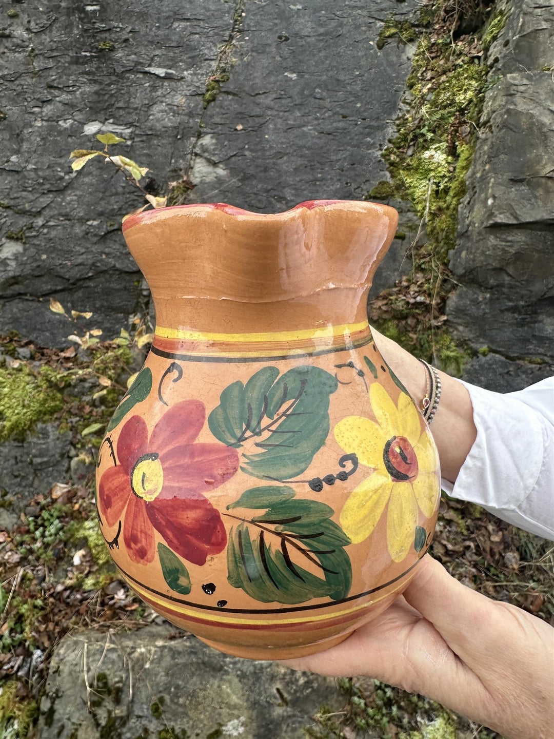 Vintage mugge H: 18,5 cm