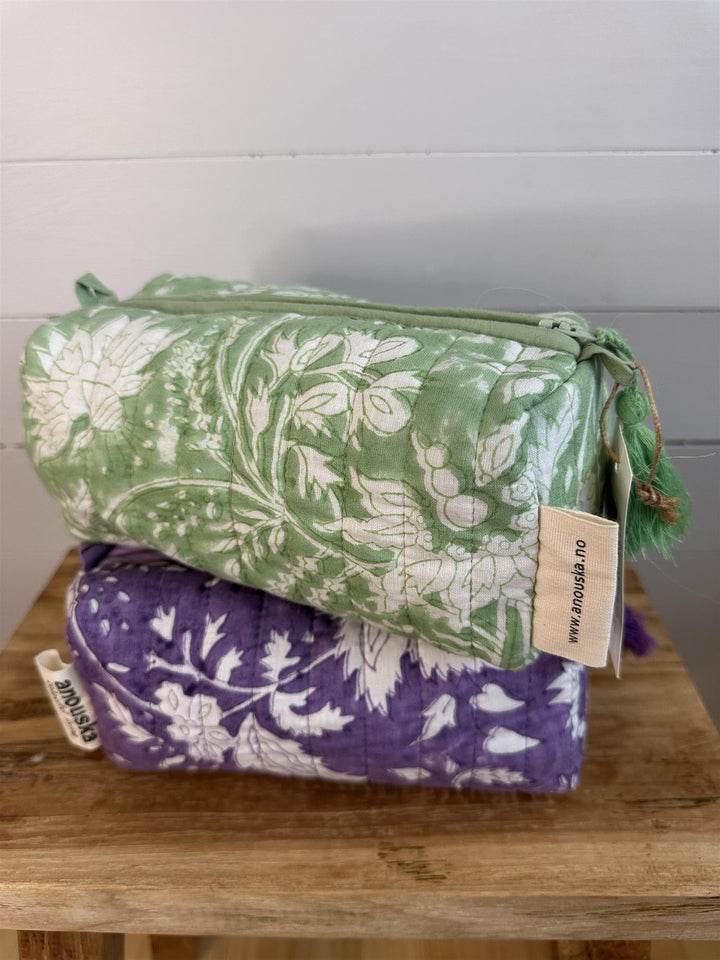 Sminkepung blokktrykket Colette green