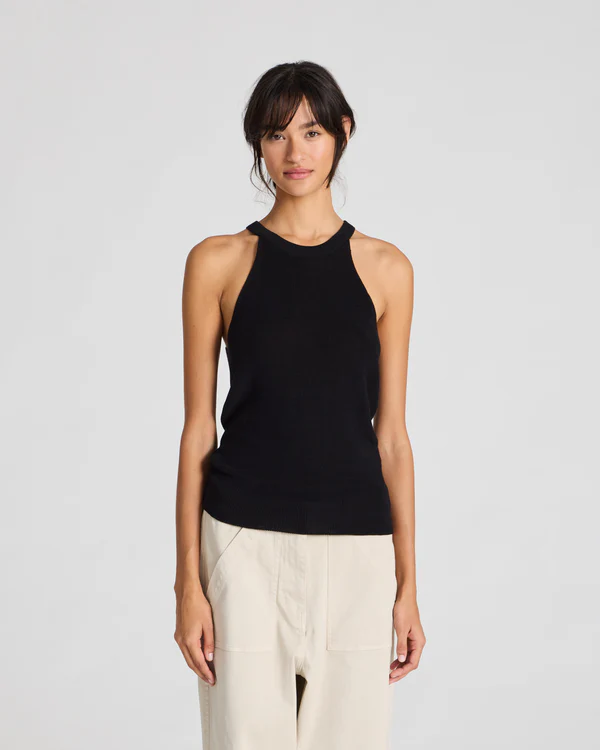 Lulu halterneck topp black