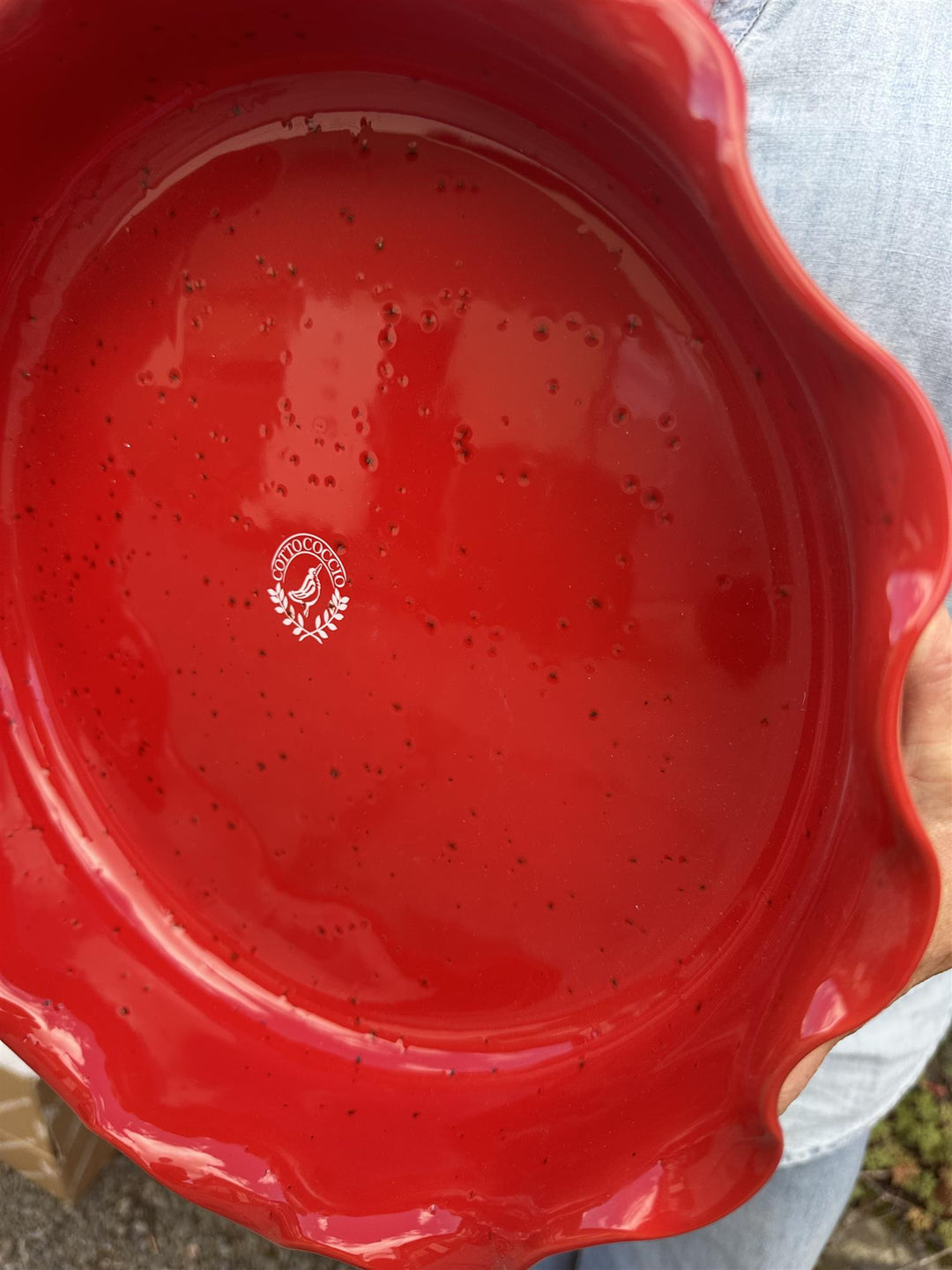 Rund ildfast form Ø: 31 cm rød