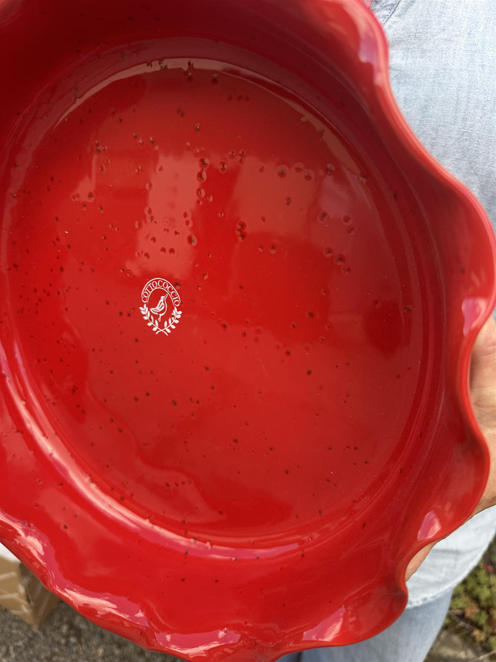 Rund ildfast form Ø: 31 cm rød