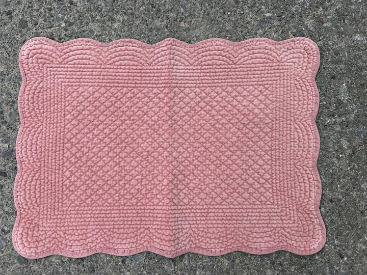 Spisebrikke avlang velur 35x50 cm Dusty rose